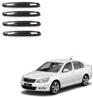 CARIZO Plastic Car Door Guard(Black, Pack of 4, Skoda, Laura)
