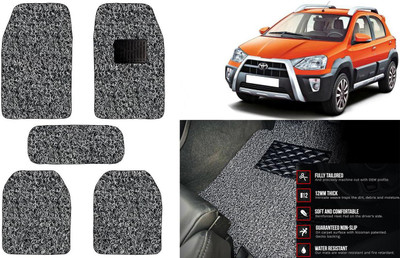 Auto Kite Plastic, PVC Standard Mat For  Toyota Etios Cross(Black, Grey)