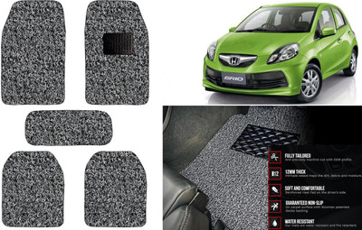 Auto Kite Plastic, PVC Standard Mat For  Honda Brio(Black, Grey)