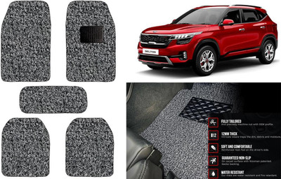 Auto Kite Plastic, PVC Standard Mat For  Kia Seltos(Black, Grey)