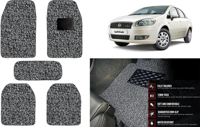Auto Kite Plastic, PVC Standard Mat For  Fiat Linea Classic(Black, Grey)