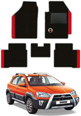 elegant Polypropylene Standard Mat For  Toyota Etios Cross(Black, Red)