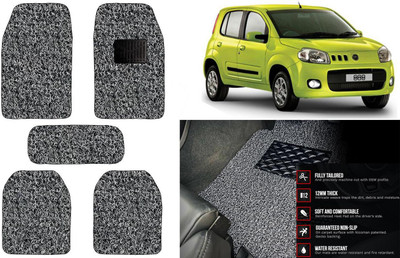 Auto Kite Plastic, PVC Standard Mat For  Fiat Uno(Black, Grey)