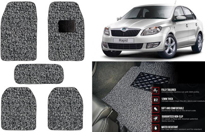 Auto Kite Plastic, PVC Standard Mat For  Skoda Rapid(Black, Grey)