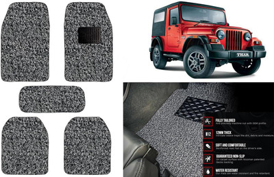 Auto Kite Plastic, PVC Standard Mat For  Mahindra Thar(Black, Grey)