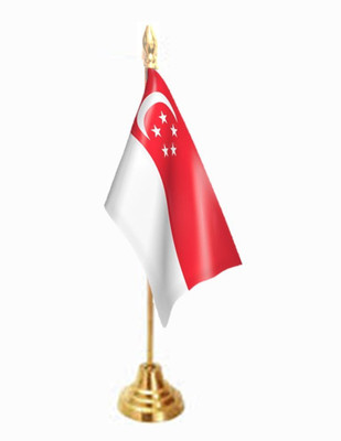 UNIQ Singapore Rectangle Table Miniature Flag(Cotton)