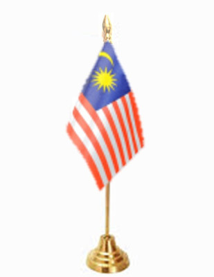 UNIQ Malaysia Rectangle Table Miniature Flag(Cotton)