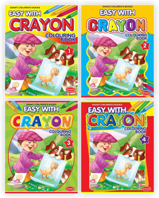 Easy With Crayon Colouring Books Combo Of 4(Paperback, Shanti)