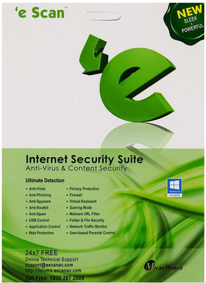 ESCAN Internet Security 1 User 1 Year(CD/DVD)