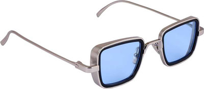 Trendy Glasses Retro Square Sunglasses(Silver)