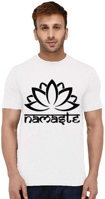 Aseria Printed Men Round Neck White T-Shirt