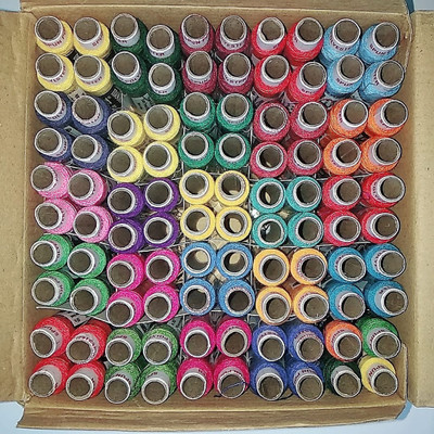 WonderSalesCorp Multicolor Thread(150 m Pack of100)
