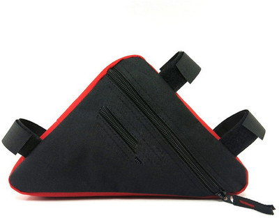 Nema Waterproof 1.5L Front Tube Frame Saddle Bag Double-side Red, Black Fabric Motorbike Saddlebag(1.5 L)