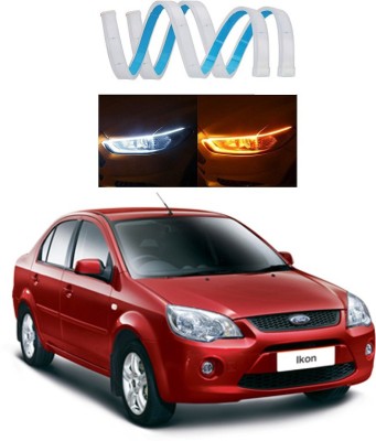 PRTEK Car Led Strip for Headlight White Daytime Running Light, Car Fancy Lights(Blue, Yellow)