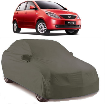 CORASS Car Cover For Tata Vista Tech (With Mirror Pockets)(Grey)