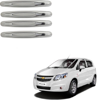 Autofetch Plastic Car Door Guard(Silver, Pack of 4, Chevrolet, Sail UVA)