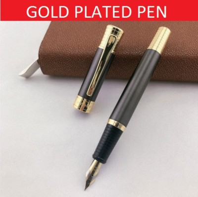 Hayman 24 CT Gold Plated Fountain Pen(Blue,Black)