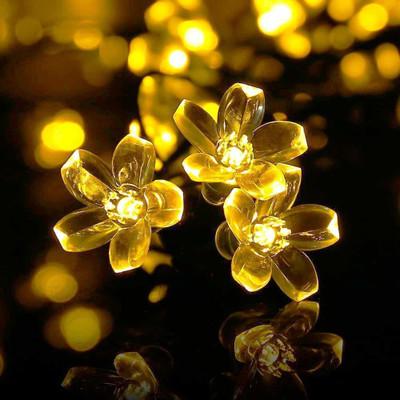 KUBER INDUSTRIES 16 LEDs 1.27 m Yellow Flickering String Rice Lights(Pack of 1)