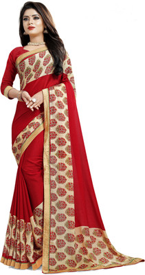Gaurangi Creation Printed Bollywood Chiffon Saree(Red)