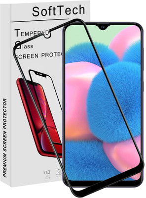 SoftTech Edge To Edge Tempered Glass for Samsung Galaxy A30s(Pack of 1)
