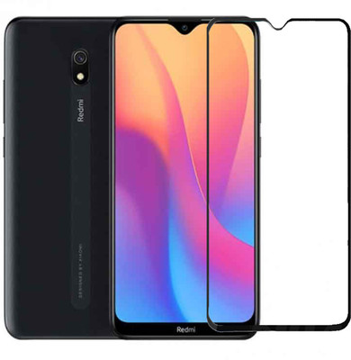 CEDO XPRO Edge To Edge Tempered Glass for Full Glue Coverage Screen Protector For Xiaomi Redmi 8A (Black)(Pack of 1)