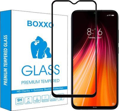 Boxxo Edge To Edge Tempered Glass for Mi Redmi Note 8, Redmi Note 8(Pack of 1)