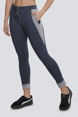 SWEEKASH Colorblock Women Blue Track Pants