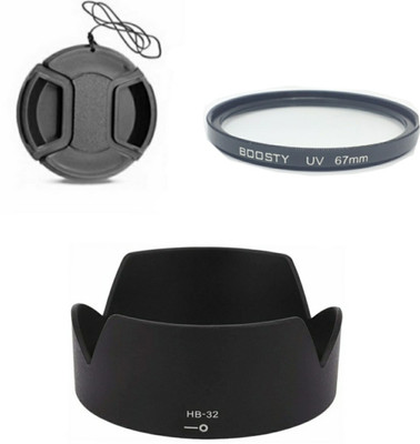 BOOSTY COMBO 67mm lens uv / lens cap and  Lens Hood(67 mm, Black)
