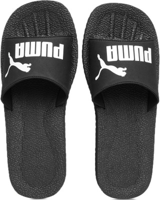 PUMA Men Slides(Black , 8)