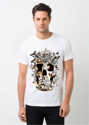 HamsaMART Printed Men Round Neck White T-Shirt