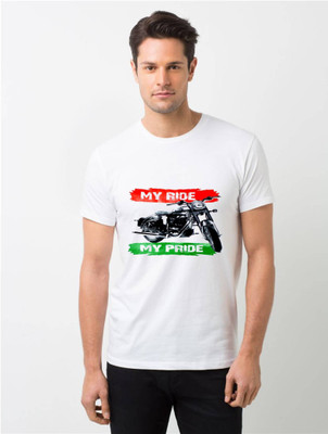 HamsaMART Printed Men Round Neck White T-Shirt