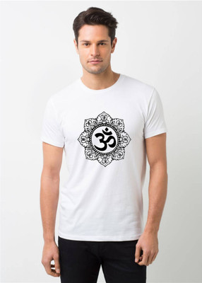hamsa print world Graphic Print Couple Round Neck White T-Shirt