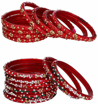 AFAST Glass Beads, Crystal Bangle Set(Pack of 10)