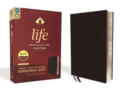NIV, Life Application Study Bible, Third Edition, Personal Size, Bonded Leather, Black, Red Letter(English, Leather / fine binding, Zondervan)