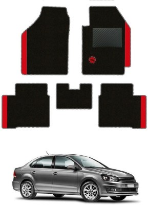 elegant Polypropylene Standard Mat For  Volkswagen Vento(Black, Red)