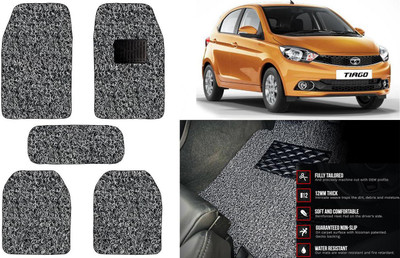 Auto Kite Plastic, PVC Standard Mat For  Tata Tiago(Black, Grey)
