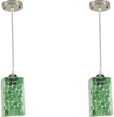 Zuper MNK_01_ANK_Square_Green(Pack Of 2) Pendant Lamp Ceiling Lamp(Green)