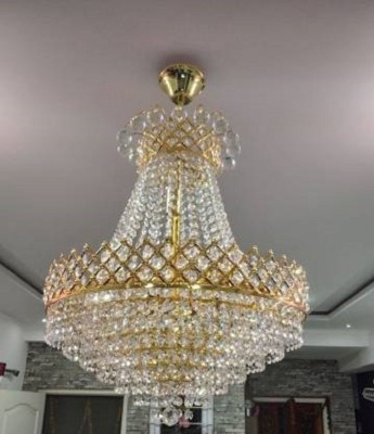 JUBILEE New Good Looking K9 Crystal chandeliers Chandelier Ceiling Lamp Chandelier Ceiling Lamp(Gold)