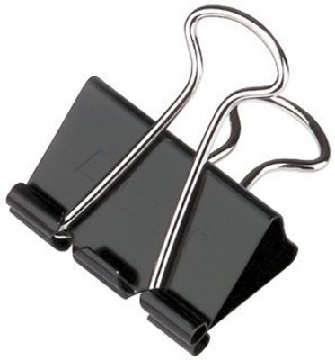 INFINITY Binder Clip 41 mm Stainless Steel Paper Clip, Binder Clip, Office Stationery Clip(Set of 12, Black)