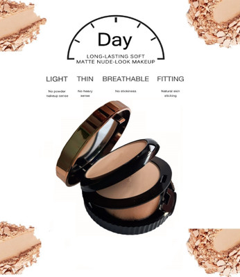 ADJD New Oil Control 2 in 1 Matte Finish Compact Powder Compact(Multi Color, 20 g)