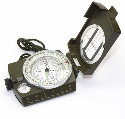 Ueasy Army Metal Sighting Compass Compass(Green)