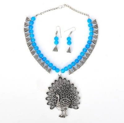 ANAY Alloy Blue, Silver Jewellery Set(Pack of 1)