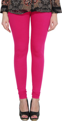 PAMO Churidar  Ethnic Wear Legging(Pink, Solid)