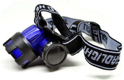 BLAPOXE 3Watt Zoom Headlamp Camping Night Outdoor LED Headlamp(Blue)