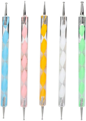 CartKing Nail Art Dotting Tool - Marbleizing - 2 different ends(Multicolour)