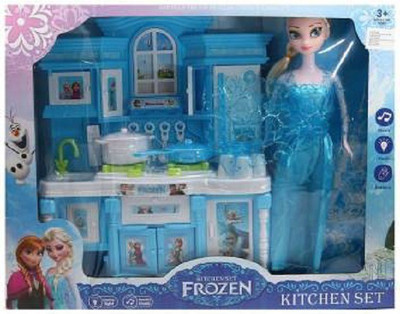meeraenterprise Barbie With Doll Dream House Kitchen Set Toy