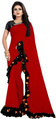 fashion Day Self Design Bollywood Georgette Saree(Red)