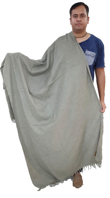 KAVIM Wool Solid Men Shawl(Grey)