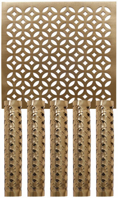 DPA Collection Square Pack of 6 Table Placemat(Gold, PVC)