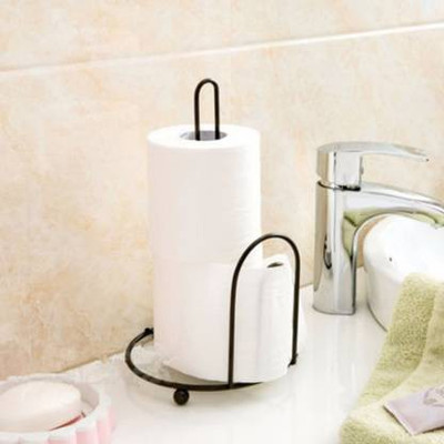 Smarts collection 1 Compartments Iron Napkin Roll Holder(Black)